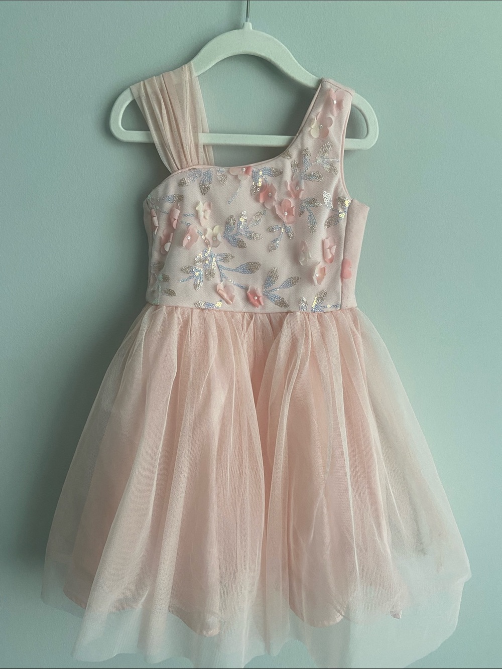 Pink Floral Tulle Party Dress Cat and Jack size 4/5 xs